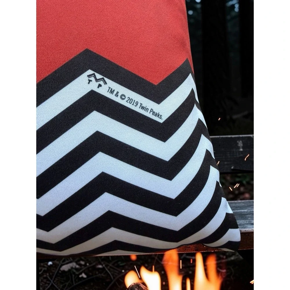 Twin Peaks Throw Pillow Red Room Black Lodge Chevron Decorative 16